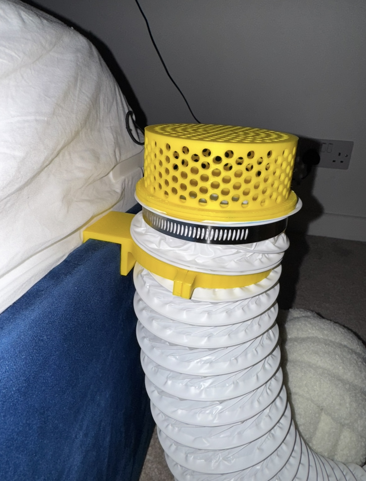 Large 3D printed air conditioning duct cover, uncovered