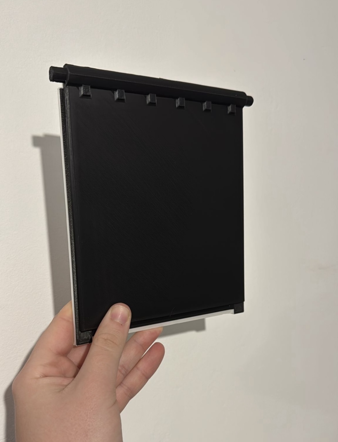 3D printed replacement cat flap door, angled view