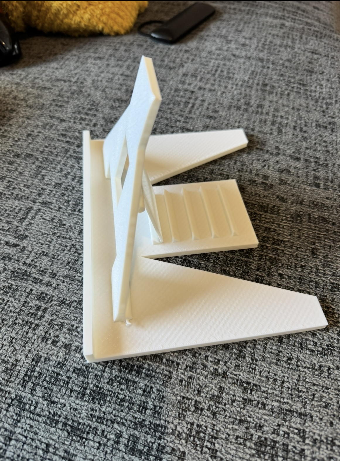 3D printed tablet stand, unfolded
